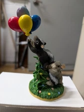 Fitz & Floyd Charming Tails Bunny & Skunk HANG ON