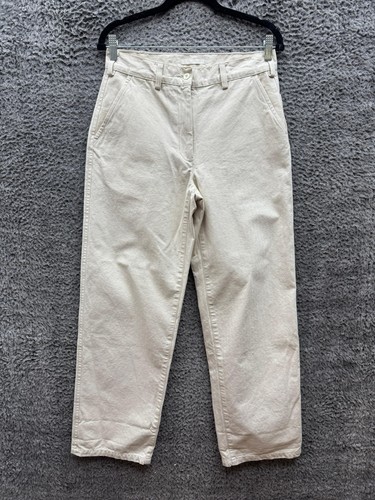 Our Legacy, Our Legacy W1934WE High Rise Straight Workwear Trousers Ivory Womens Size 36