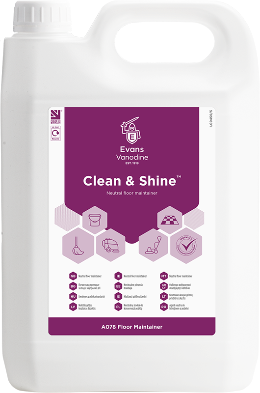 Clean and Shine floor maintainer  2 x 5 Litre EVANS