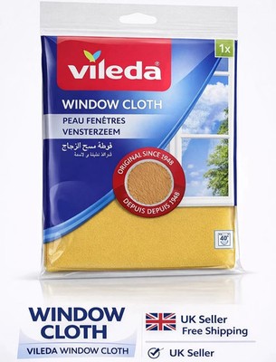 Vileda Fenstertuch Glas & Auto Synthetik Sämisch Leder Optik Streifenfrei