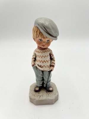 Vintage Moppet Boy Figurine I Love You Gorham Japan 1971 Ceramic Figure