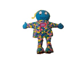 VTG Letter People Alphabet Plush Puppet Miss P has Pointy Patches Letter P