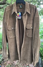 Breezin Vintage Corduroy Sport Jacket Oversized Shirt Button Up XXL With Tags