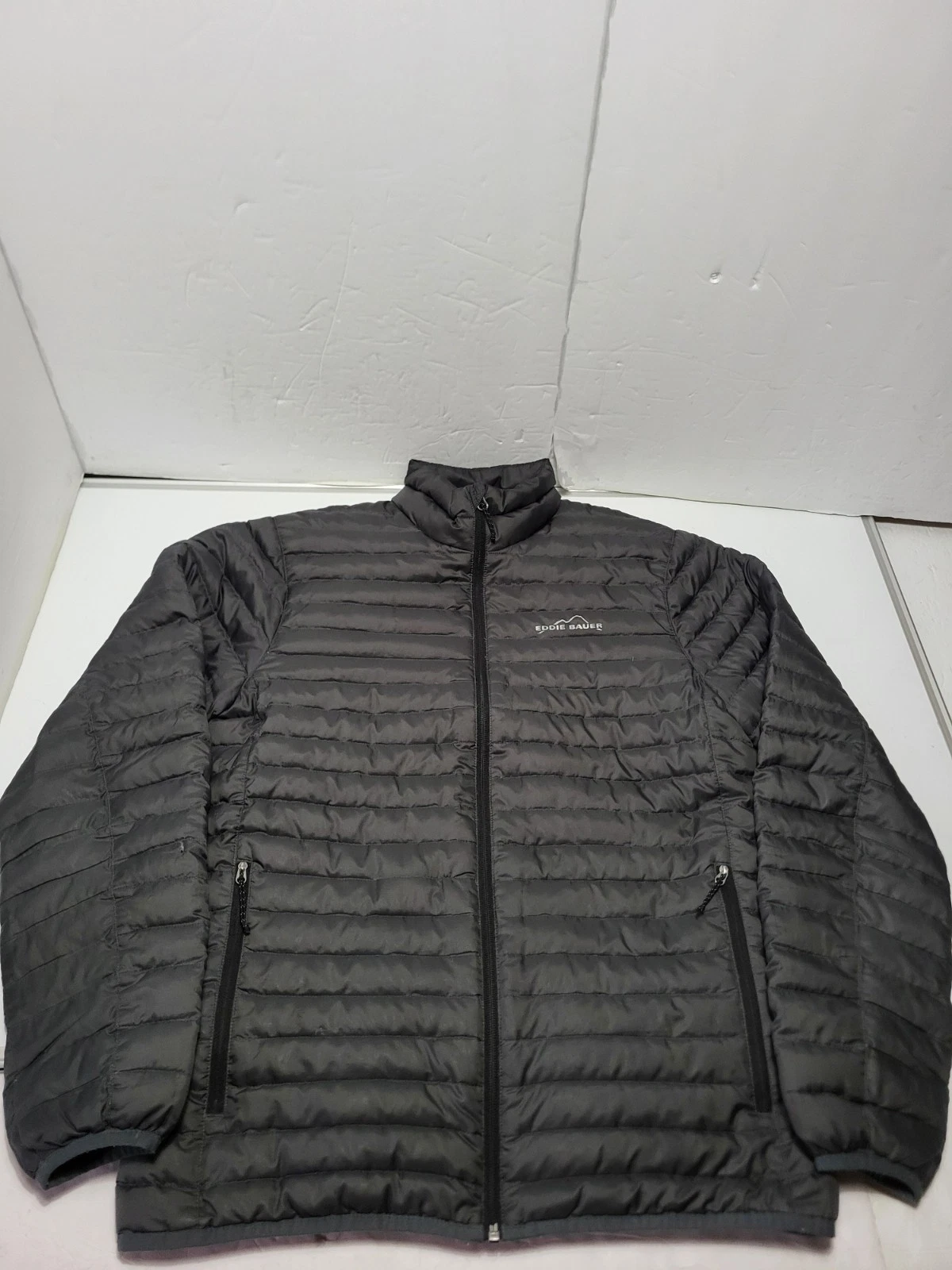 Eddie Bauer Down Puffer Jacket Men Small EB650 Fill Power Packable Jacket Black