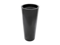 INNA-Glas Pflanzgefäß Leopoldo, Schwarz, 110Cm, Ø50Cm
