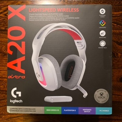 Logitech G Astro A20 X Lightspeed Wireless Gaming Headset Bluetooth White NEW