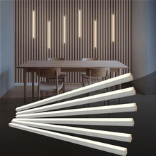 Wood Slat Wall Panels Recessed Lighting - DC12V 6pcs 16in -Adhesive Dimmable ...