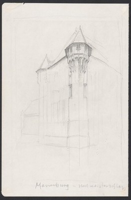 Eduard Winkler (1884-1978) Malbork Marienburg Poland Polska Polen Zeichnung