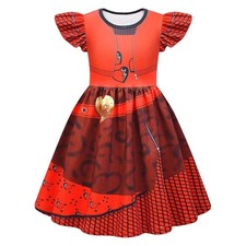 Kids Descendants 4 Audrey Mal Costume Evie Mal Dress Cosplay Book Week Halloween