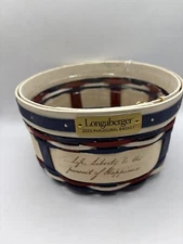 Longaberger 2025 Inaugural Basket W/ Protector 
