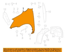 Chevrolet GM OEM 09-16 Traverse-Front Fender Left 20802980