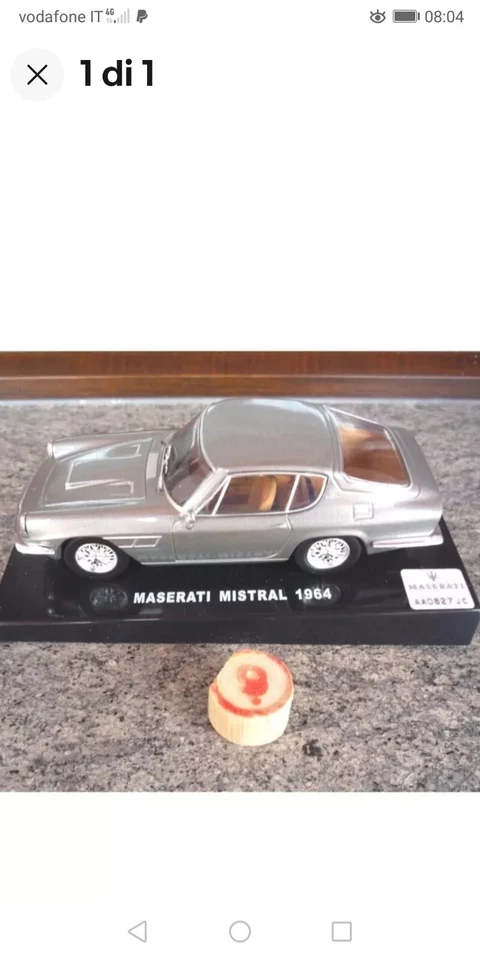 DE AGOSTINI-MODELLINI DI AUTO ITALIANE-1:43-NUOVA MASERATI MISTRAL 1964 - Immagine 2 di 3