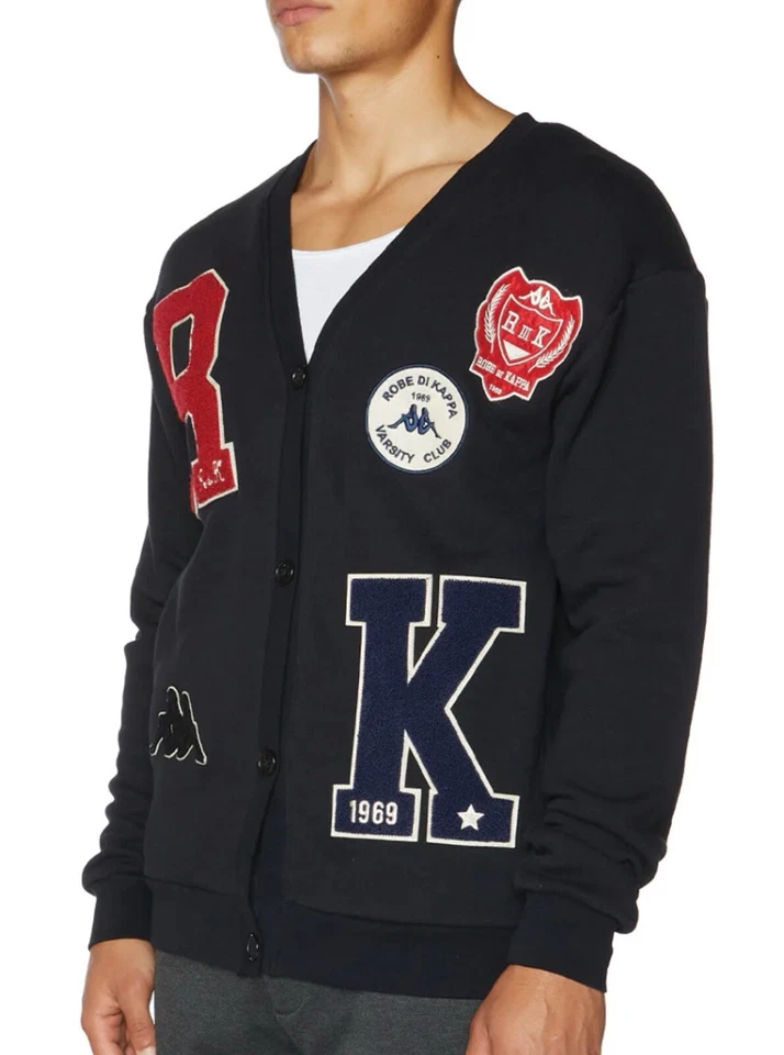 Cárdigan Robe Di Kappa Giovani Sea negro azabache para hombre talla L raro agotado nuevo Foto 2 de 4