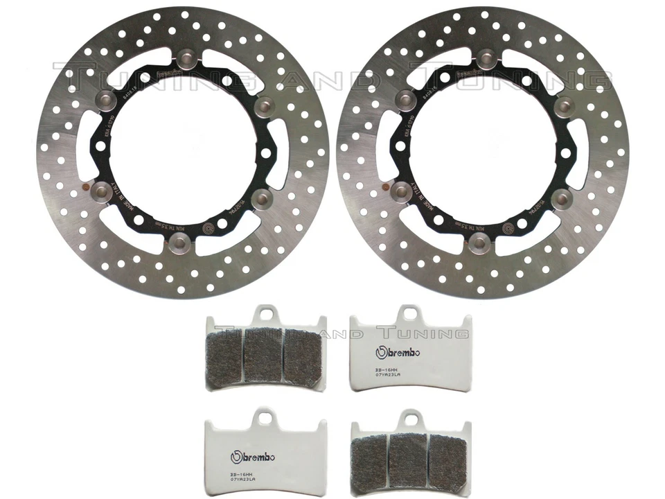 Disques frein avant BREMBO+Plaquettes LA POUR YAMAHA T MAX 500/ABS 2008>2011 - Photo 1/1