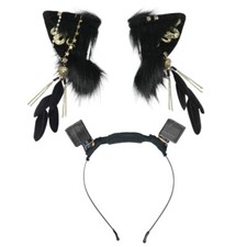 Wolf Ear Hairband Anime Headband Women Moveable Ear Hairhoop Party Wear