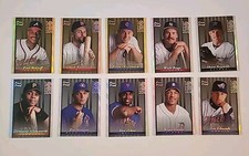 1997 DONRUSS STUDIO LOT OF 10 PRESS PROOF BASEBALL CARDS - 3 GOLD & 7 SILVER