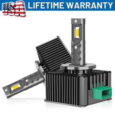 2-Pack D3S/D3R LED Headlight Bulbs - 180W 6500K Super White HID Xenon Conversion Kit