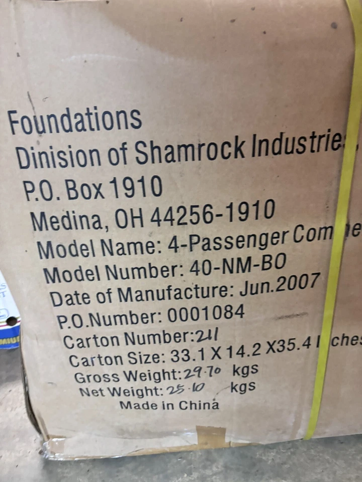 Cochecito comercial Foundations para 4 pasajeros #40-NM-BO nuevo en caja Foto 4 de 4