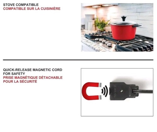 THE ROCK BY STARFRIT Electric Fondue 13 Piece Set Red 3.2-Quart Stove Compatible - Picture 7 of 9