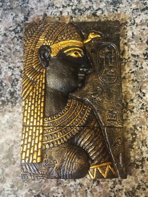 Ancient Egyptian wall Goddess HATASHEPSUT ''woman ruler'' 9.5'' x 6 '' gently used