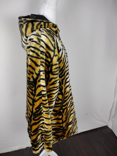 Marc Matti's New Womans Sz L Multi Color Tigar Print Faux Fur Reversible SH3 - Picture 6 of 14