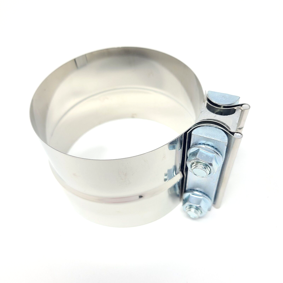 4" Inch Stainless Steel Lap Joint Exhaust Clamp Muffler Sleeve - Foto 10