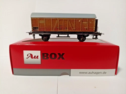 Trix Express 20/74 - ged. Güterwagen Brh braun DB / Kassel - Blech in Au-Box