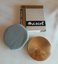 Compact Powder by Mascot Gold Tone Never Used Still in Box Made in Great Britain