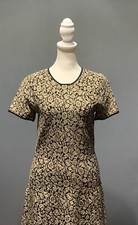 Michael Kors Women's Sz Medium Jacquard Printed Metallic Sweater Dress