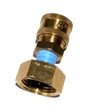 Female 3/4" FGH x 1/4 Pressure Washer Quick Connect Brass Coupler