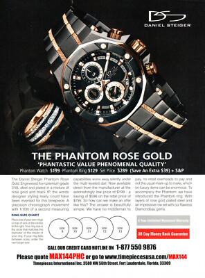 DANIEL STEIGER WATCH MAGAZINE promo ad #03  VERY RARE 2014 ''NOT A WATCH''