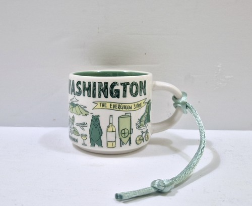 Starbucks 2019 Washington State BEEN THERE Mug Ornament Demitasse 2oz NIB - Picture 2 of 6