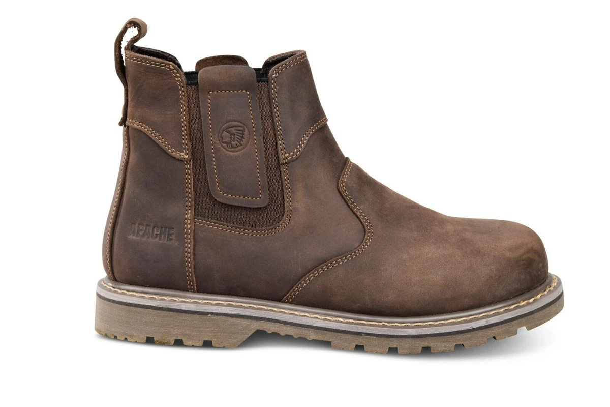 Apache Crater Safety Work Dealer Boots Brown Sizes 5 13
