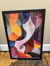 Affordably framed 17 X 25 Bold Abstract Print NEW Shipping Included