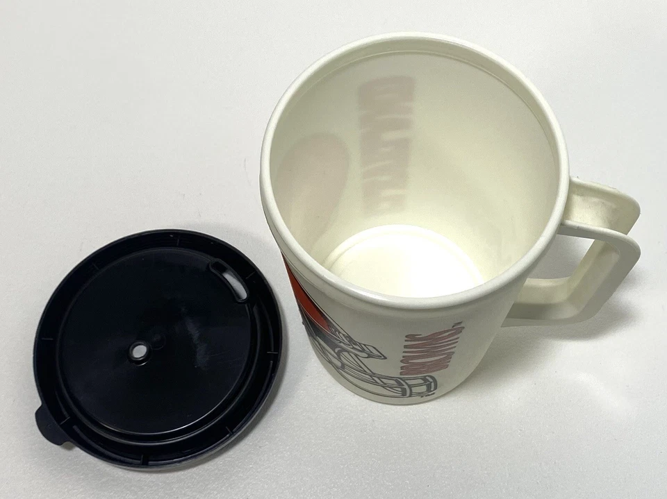 Taza de café bebida de viaje rara vintage Cleveland Browns NFL 36 oz hecha en Aladdin EE. UU. Foto 3 de 4