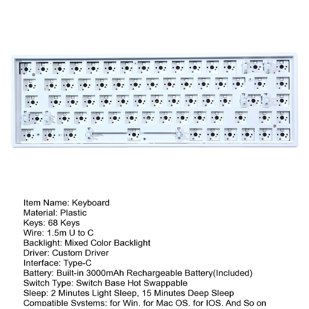 Ergonomic RGB Backlit Programmable Mechanical Office Keyboard Kit