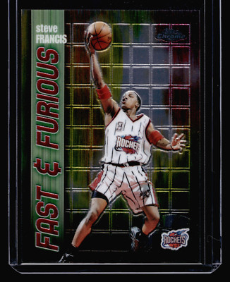 Steve Francis Fast & Furious Insert Topps Chrome 2001-02 Card FF01 ...