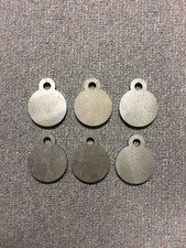 AR500 Steel Targets Hanging Gong 3" x 3/8 Set of 6 Pistol Plates IDPA USA MADE