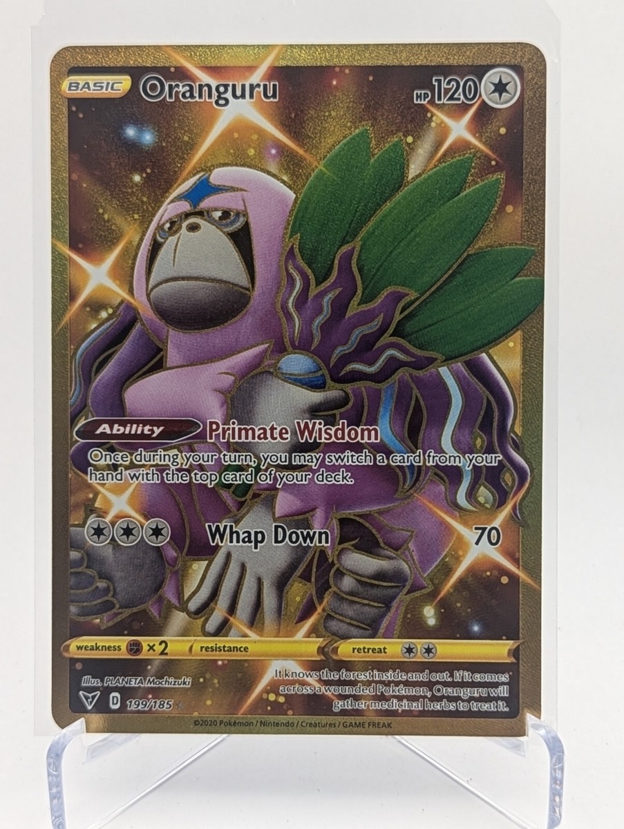 Pokemon Oranguru 199/185 Vivid Voltage Secret Rare Full Art Gold Card NM/M