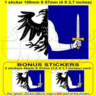 Adesivo Bandiera Greca 100mm Per Auto – 1 Adesivo + 2 Sticker Bonus, StickersWorld