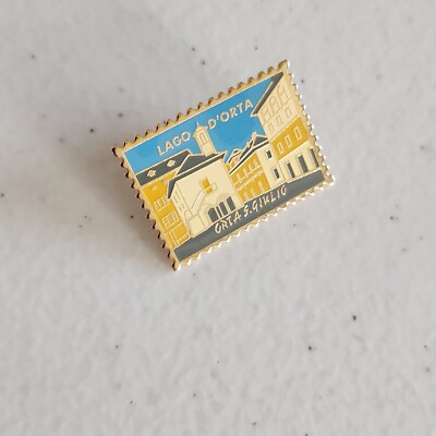 Lago D'Orta, Italy Lapel Hat Pin Orta San Giulio *