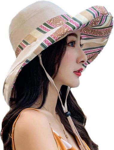 Women's Sun Hats Summer Beach UV Protection UPF Packable Wide Brim Chin Strap... - Picture 28 of 31