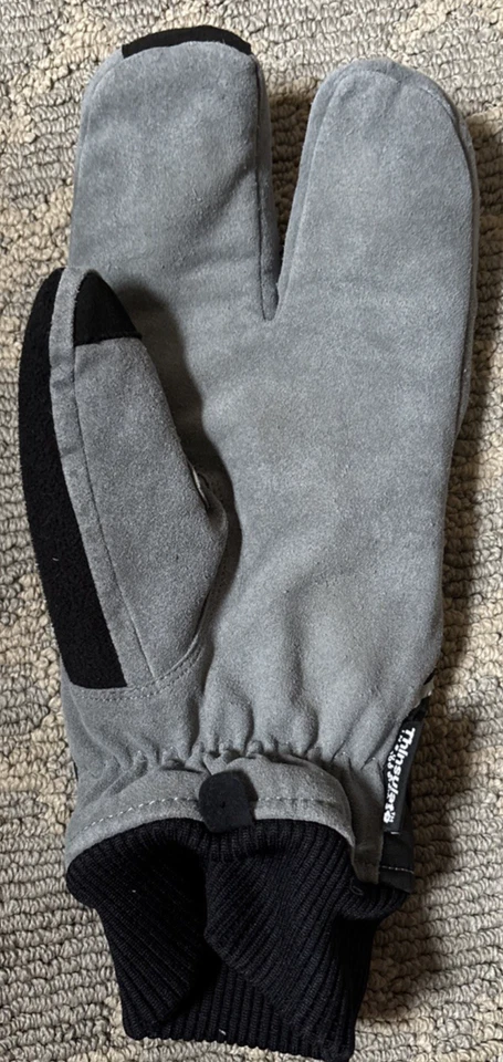Luvas masculinas ToKo tamanho 11 preto/cinza dedo dividido Syn. Couro 100g Thinsulate - Imagem 3 de 4