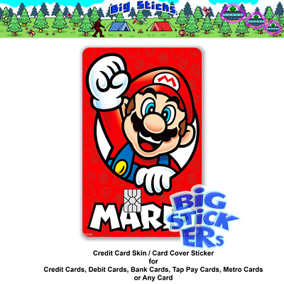 Super Marioo-Bros & Friends Credit Card Skin Cover SMART Sticker Decal