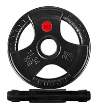 SIGNATURE FITNESS OLYMPIC 2-INCH CAST IRON PLATE WEIGHT PLATE - SF-RC25P - BLACK