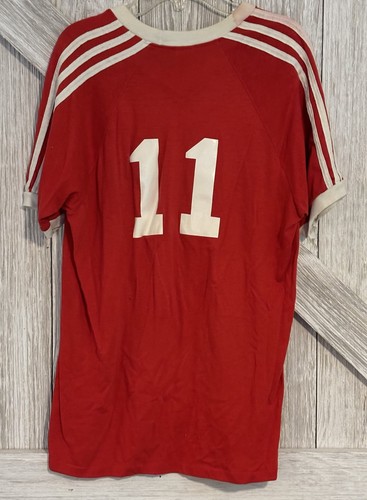 Vintage 1970’s FBC First Baptist Church #11 Large Red Baseball Jersey U.S.A. - Picture 7 of 9