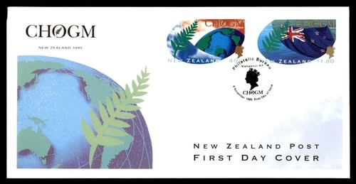 Mayfairstamps New Zealand FDC 1995 dual CHOGM First Day Cover aax_70547