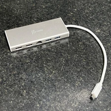 j5create USB-C Dual HDMI Mini Laptop Dock Ethernet/USB 3.1 HUB/PD2.0 JCD381