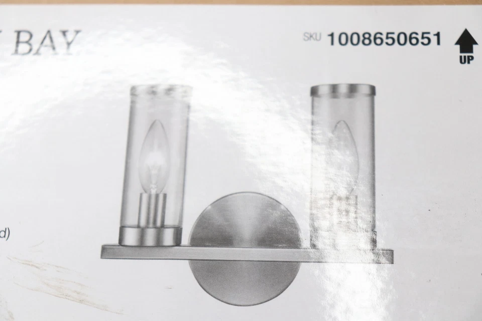 Luminária de banheiro Hampton Bay 2 luzes 10,5" - Imagem 2 de 4