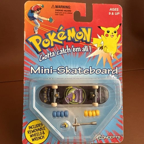 Pokemon Mini Skateboard Toy Figure X Concepts Ekans 1999 VTG BRAND NEW SEALED
